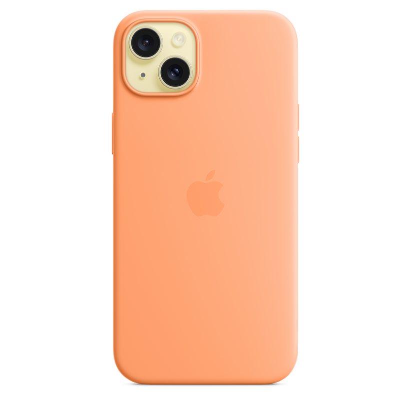 iPhone 15 Plus Silicone Case with MagSafe - Orange Sorbet