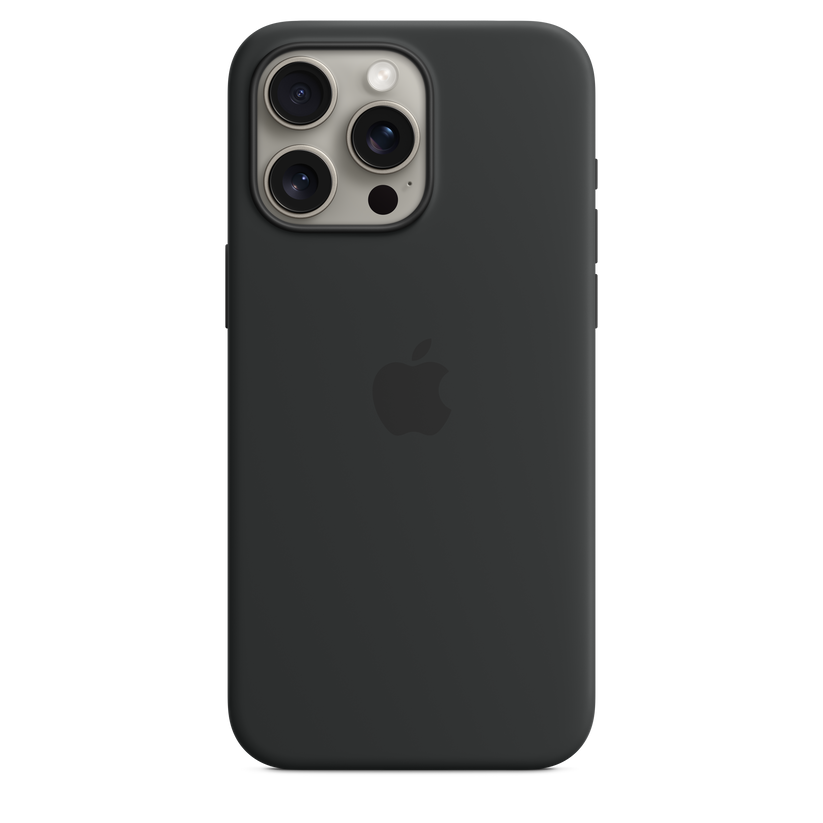 iPhone 15 Pro Max Silicone Case with MagSafe - Black