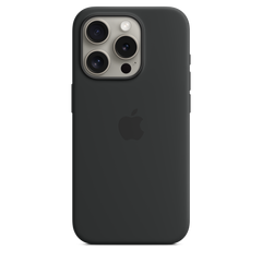 iPhone 15 Pro Silicone Case with MagSafe - Black