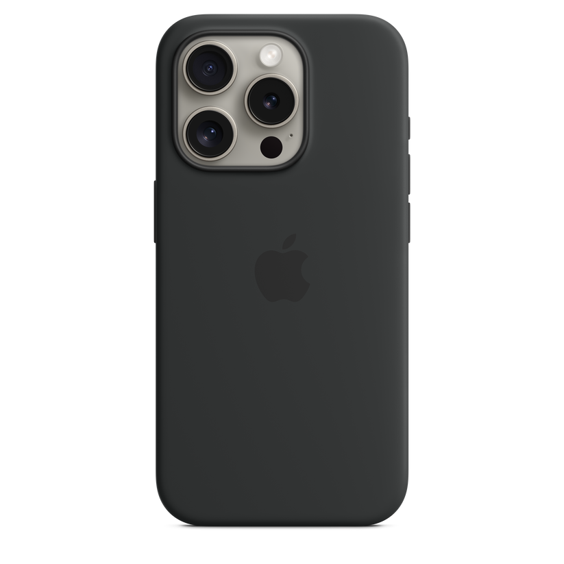 iPhone 15 Pro Silicone Case with MagSafe - Black