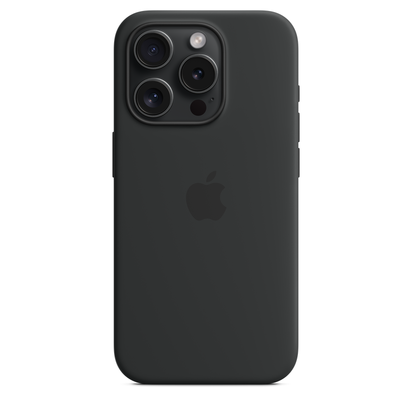 iPhone 15 Pro Silicone Case with MagSafe - Black