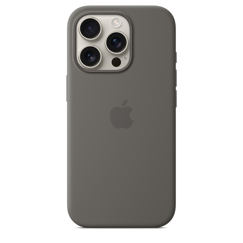iPhone 16 Pro Silicone Case with MagSafe - Stone Grey