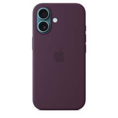 iPhone 16 Silicone Case with MagSafe - Plum