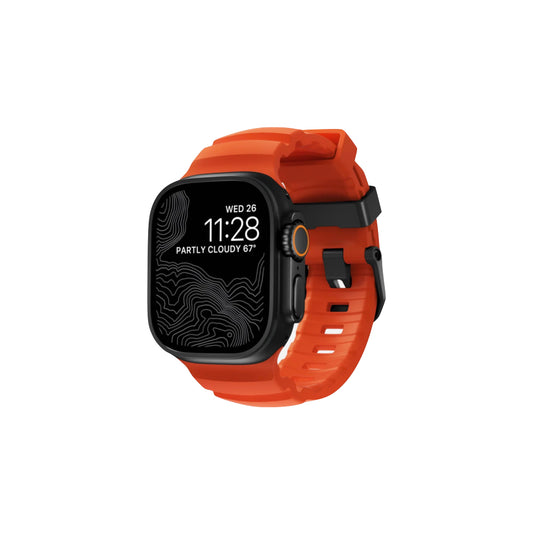 Nomad Apple Watch 49/45/44/42mm (Series SE/Ultra/9/8/7/6/5/4/3/2) Rocky Point Band Magma | Limited Edition