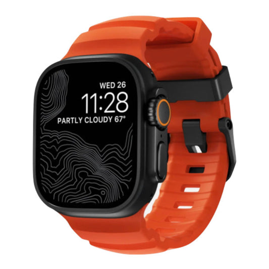 Nomad Apple Watch 49/45/44/42mm (Series SE/Ultra/9/8/7/6/5/4/3/2) Rocky Point Band Magma | Limited Edition