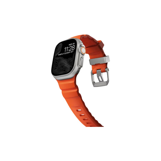Nomad Apple Watch 49/45/44/42mm (Series SE/Ultra/9/8/7/6/5/4/3/2) Rocky Point Band Magma | Limited Edition