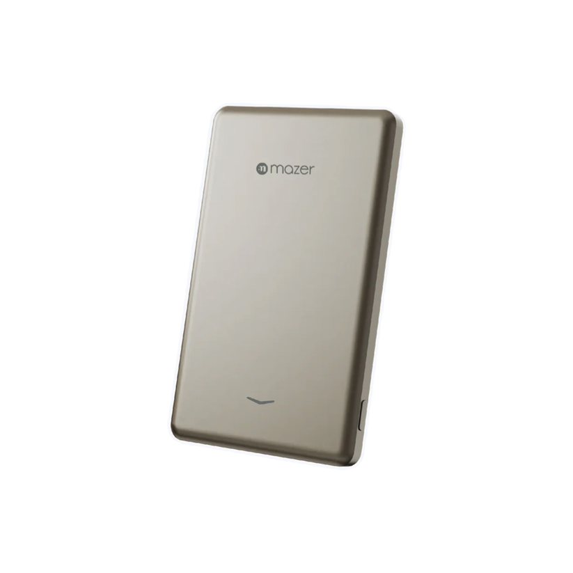 Mazer MagAir19 5000mAh Ultra Slim Magnetic Wireless Power Bank - Titanium