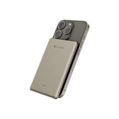 Mazer MagAir19 5000mAh Ultra Slim Magnetic Wireless Power Bank - Titanium