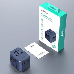 Aukey PA-TA07A 35W Travel Mate Universal Adapter - Blue