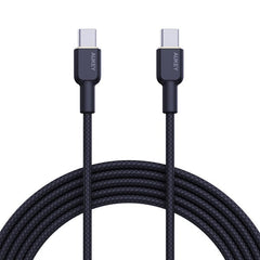 Aukey 1m Nylon Braided USB-C to USB-C Cable - Black