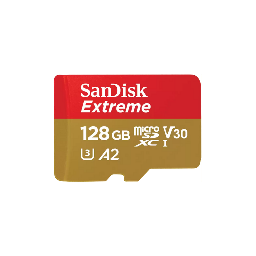 SanDisk Extreme MicroSDXC 128GB V30 U3 C10 A2 UHS-I 90/190MB/s SDSQXAA-128G