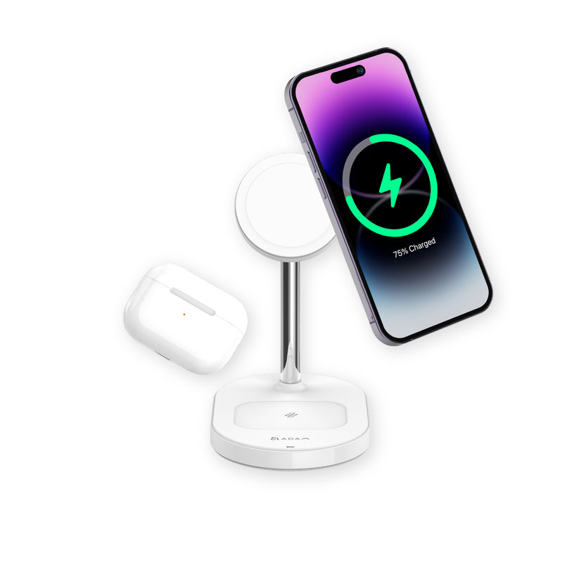 ADAM elements OMNIA M2+ Magsafe 2+1 Wireless Charging Station – Switch