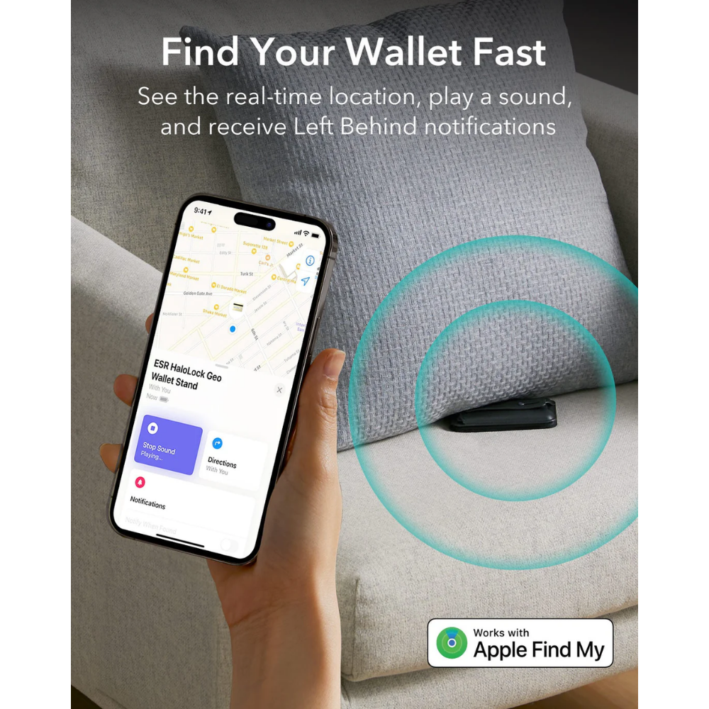 ESR Halolock Findmy Wallet - Midnight Black