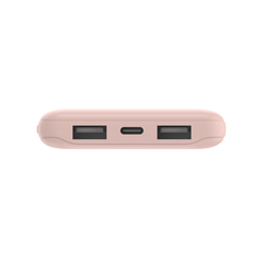 Belkin BOOST CHARGE 3-Port Power Bank 10K + USB-A to USB-C Cable, Rose Gold