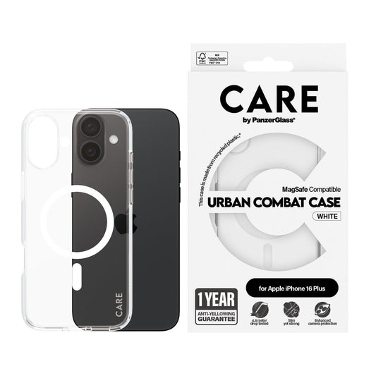CARE by PanzerGlass® Case Flagship White MagSafe iPhone 16 Plus