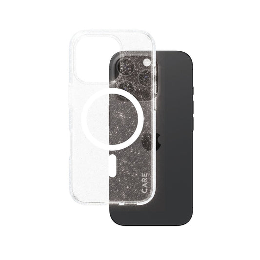 CARE by PanzerGlass® Case Flagship Star Lit w. White MagSafe iPhone 16 Pro