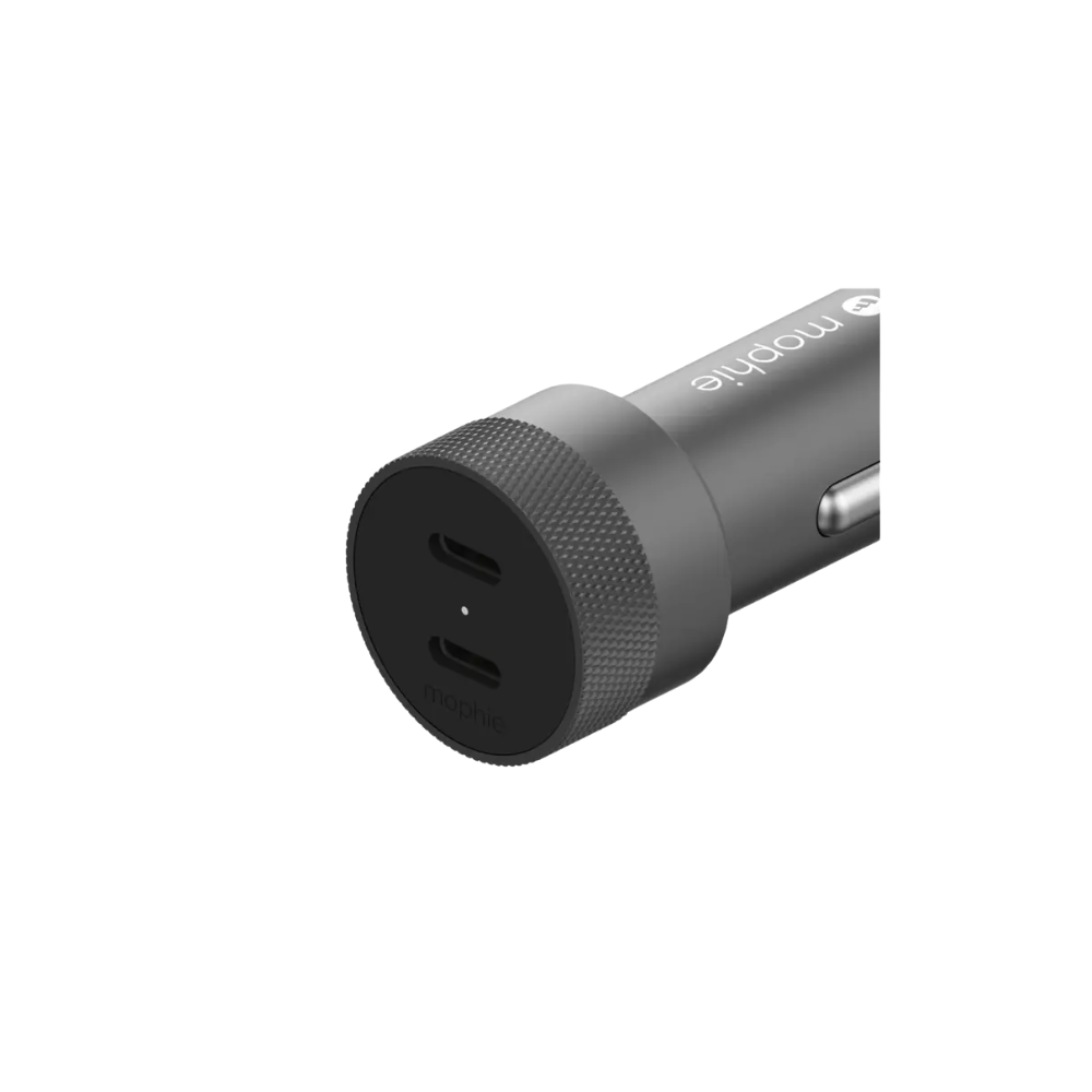 Mophie-ACC-Car Charger-Dual USB C-40W-space gray