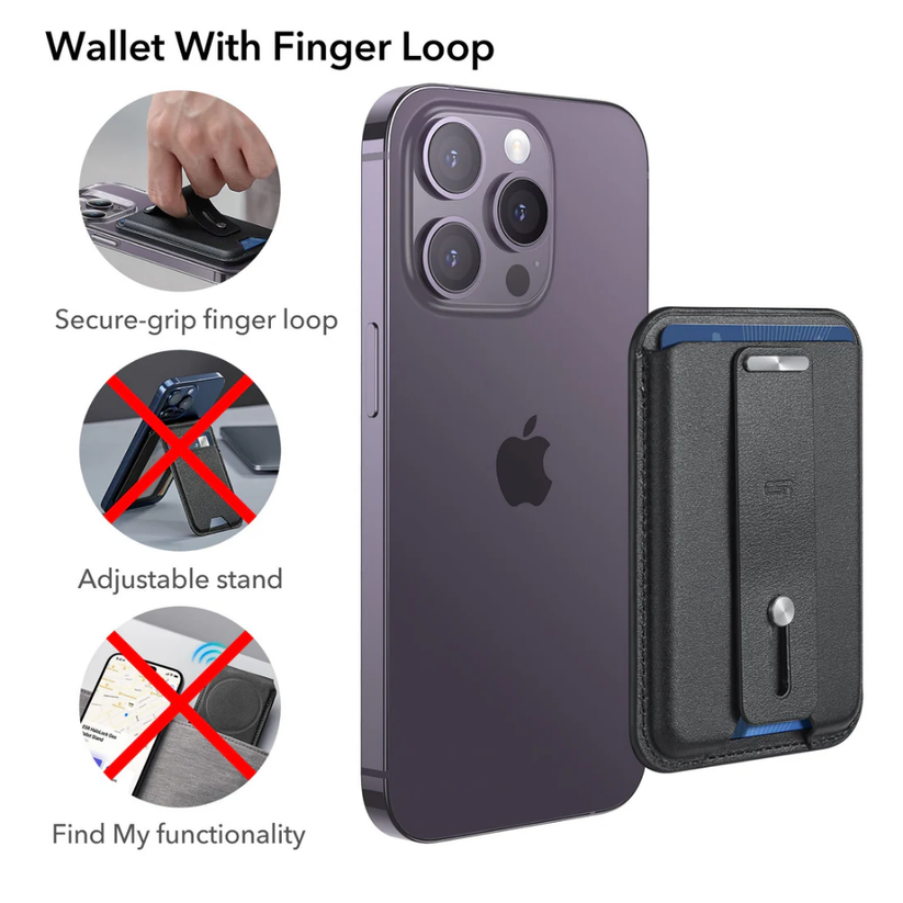 ESR HaloLock Magnetic Wallet - Midnight Black