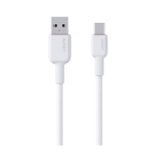 Aukey 1m Nylon Braided USB-A to USB-C Cable - White