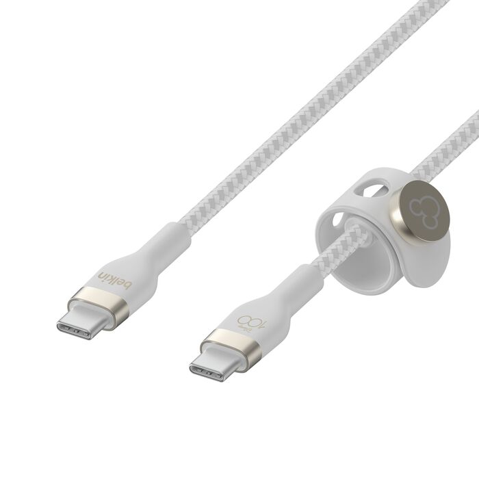 Belkin USB-C TO USB-C 2.0, BRAID SIL, 2M - White/D100