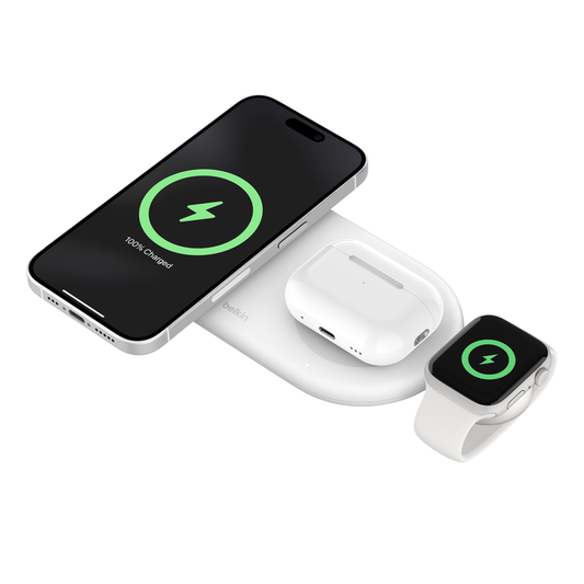 Belkin QI2 3IN1 Pad W/ Apple Watch Dongle (Apea Only Non-PSU)