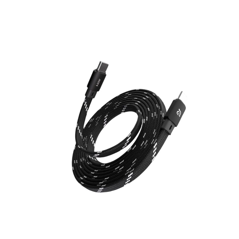 ADAM elements CASA MF200 USB-C to USB-C 60W Magnetic Charging Cable 200cm (Black) (Flat)