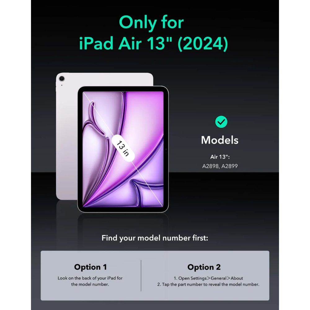 ESR Shift Magnetic Case iPad Air 13 inch (2024) -Black