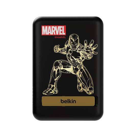 Belkin 5K Magnetic Wireless Power bank+Kickstand - Black/Ironman