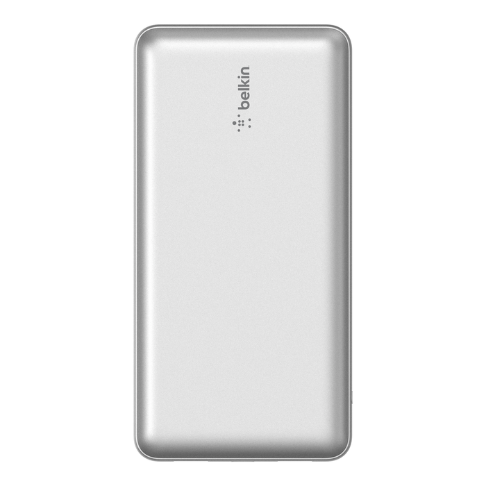 Belkin 20K POWER BANK, USB-A & C 15W, SILVER