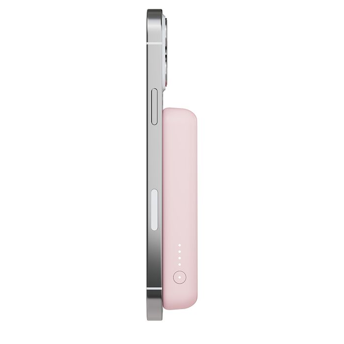 Belkin BOOST CHARGE Magnetic Wireless + Stand Power Bank, Pink 5000mAh
