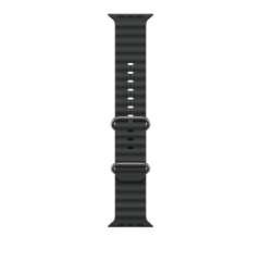 49mm Black Ocean Band - Natural Titanium Finish