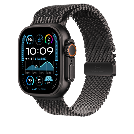 49mm Black Titanium Milanese Loop - Medium