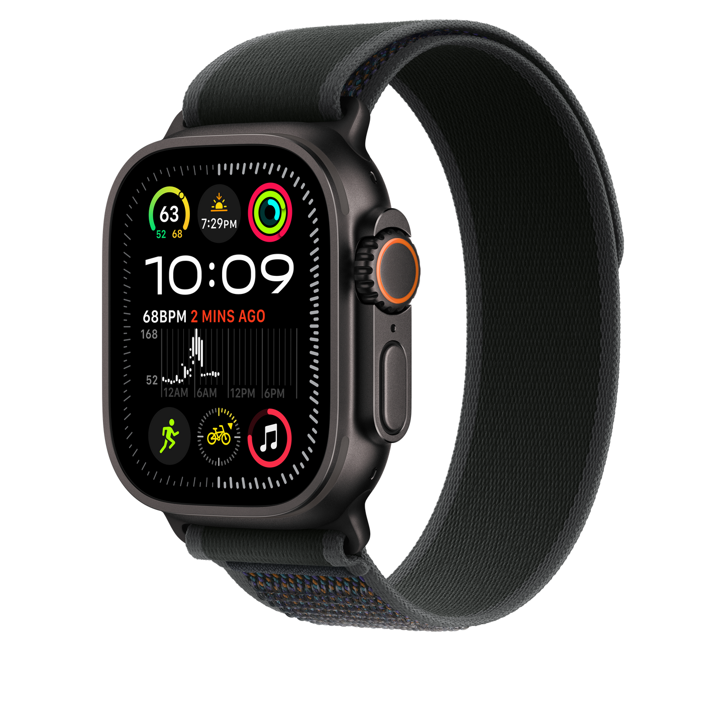 49mm Black Trail Loop - M/L - Black Titanium Finish