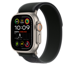 49mm Black Trail Loop - M/L - Natural Titanium Finish
