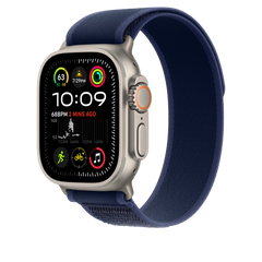 49mm Blue Trail Loop - S/M - Natural Titanium Finish