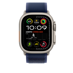 49mm Blue Trail Loop - S/M - Natural Titanium Finish