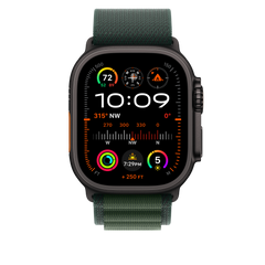 49mm Dark Green Alpine Loop - Large - Black Titanium Finish
