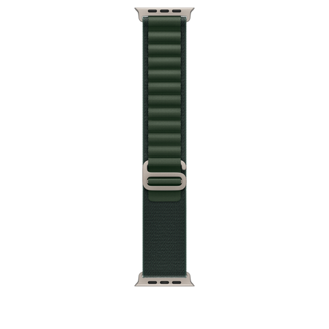 49mm Dark Green Alpine Loop - Small - Natural Titanium Finish