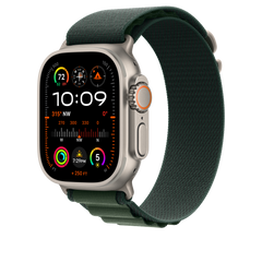 49mm Dark Green Alpine Loop - Small - Natural Titanium Finish