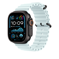49mm Ice Blue Ocean Band - Black Titanium Finish