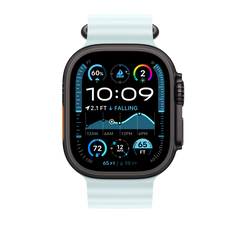 49mm Ice Blue Ocean Band - Black Titanium Finish