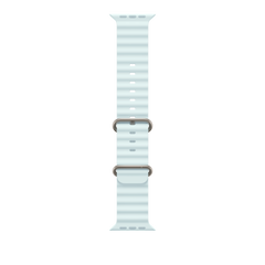 49mm Ice Blue Ocean Band - Natural Titanium Finish