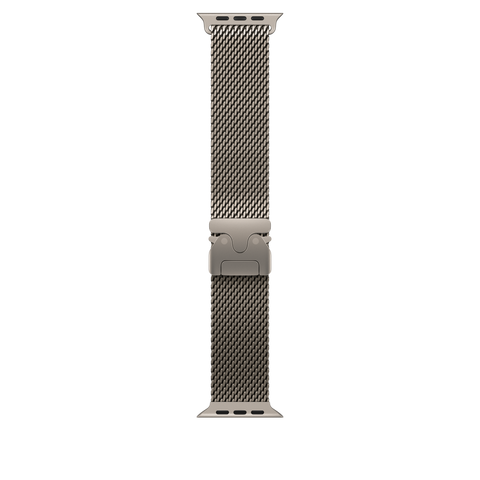 49mm Natural Titanium Milanese Loop - Medium