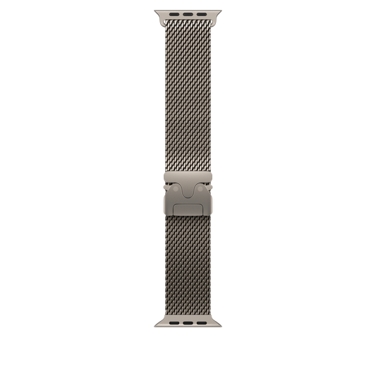 49mm Natural Titanium Milanese Loop - Medium