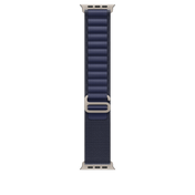 49mm Navy Alpine Loop - Large - Natural Titanium Finish