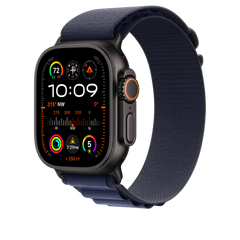 49mm Navy Alpine Loop - Medium - Black Titanium Finish