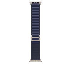 49mm Navy Alpine Loop - Medium - Natural Titanium Finish