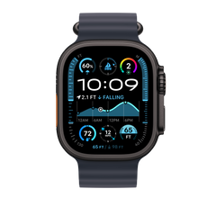 49mm Navy Ocean Band - Black Titanium Finish