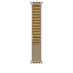 49mm Tan Alpine Loop - Large - Natural Titanium Finish