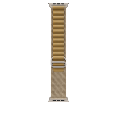 49mm Tan Alpine Loop - Large - Natural Titanium Finish